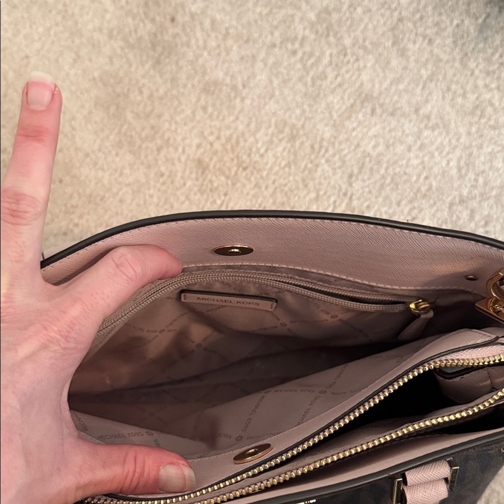 Michael Kors Satchel in Brown and Pink - Picture 7 of 8
